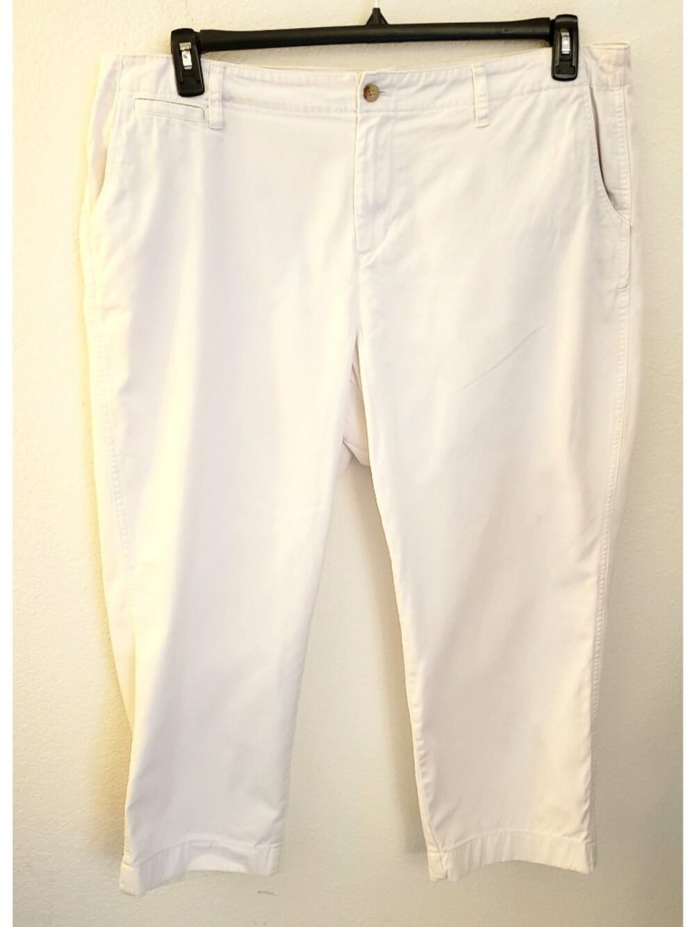 Lauren Ralph Lauren White 100% Cotton Capri Denim Jeans Size 18W EUC